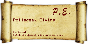 Pollacsek Elvira névjegykártya